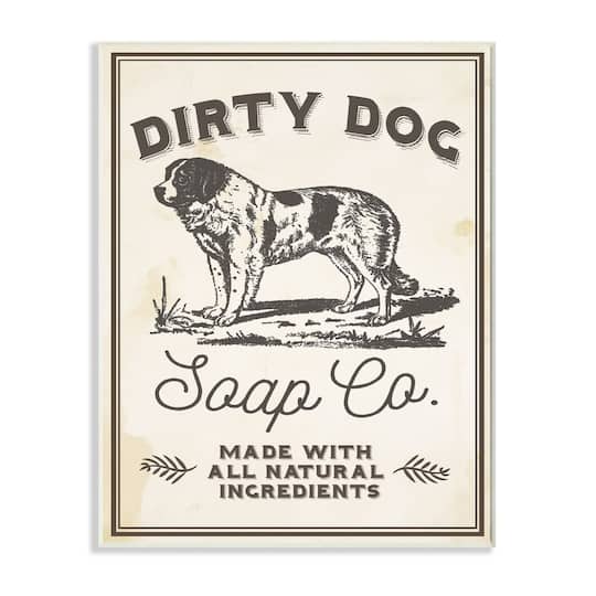 Stupell Industries Dirty Dog Soap Co Vintage Sign Wall Art